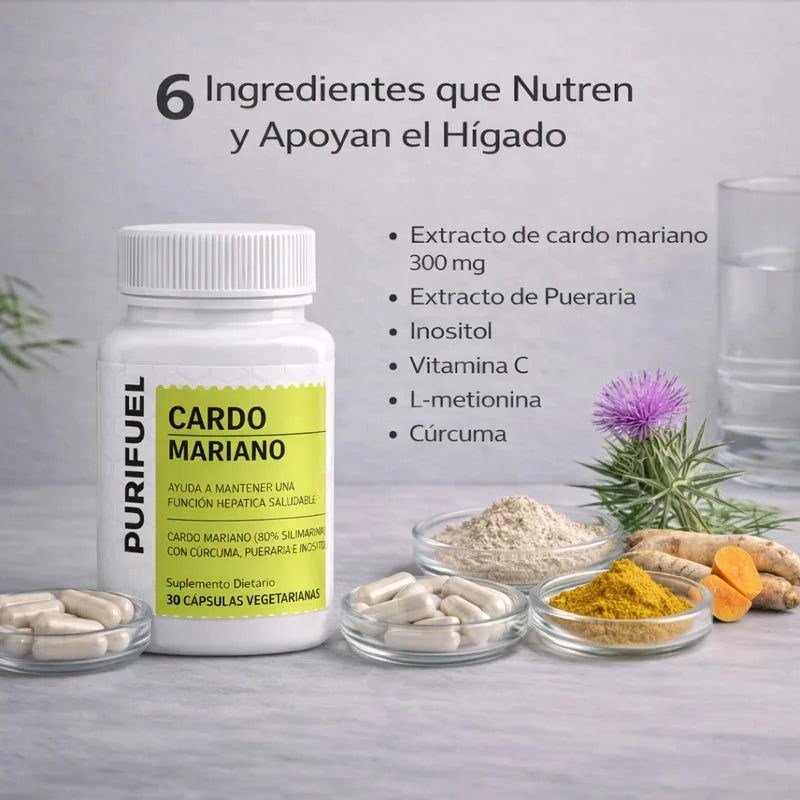 Cápsulas de Cardo Mariano para el Hígado
